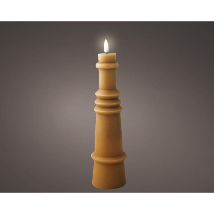 CANDELA LED MARRONE H.26.8XD6.7 CM.